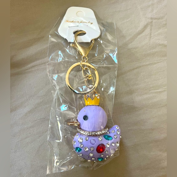 Purple Duck Key Holder with Gold Accents Givey - Picture 1 of 3